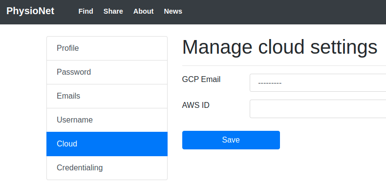 Profile cloud credentials